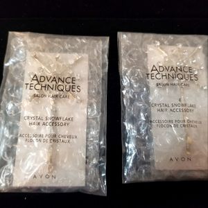 Avon crystal snowflake hair pins